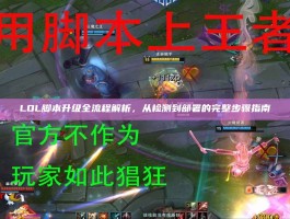 LOL脚本升级全流程解析，从检测到部署的完整步骤指南
