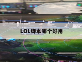 LOL脚本哪个好用，lol脚本是什么样的