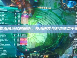 LOL脚本角色权限解析，技术博弈与游戏生态平衡之道