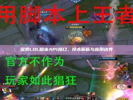 探索LOL脚本API接口，技术解析与应用边界