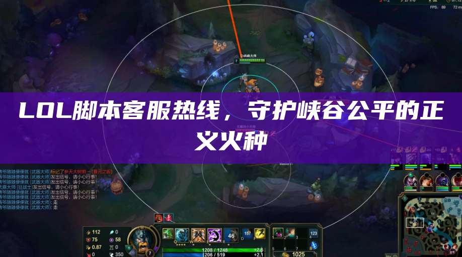 LOL脚本客服热线,守护峡谷公平的正义火种