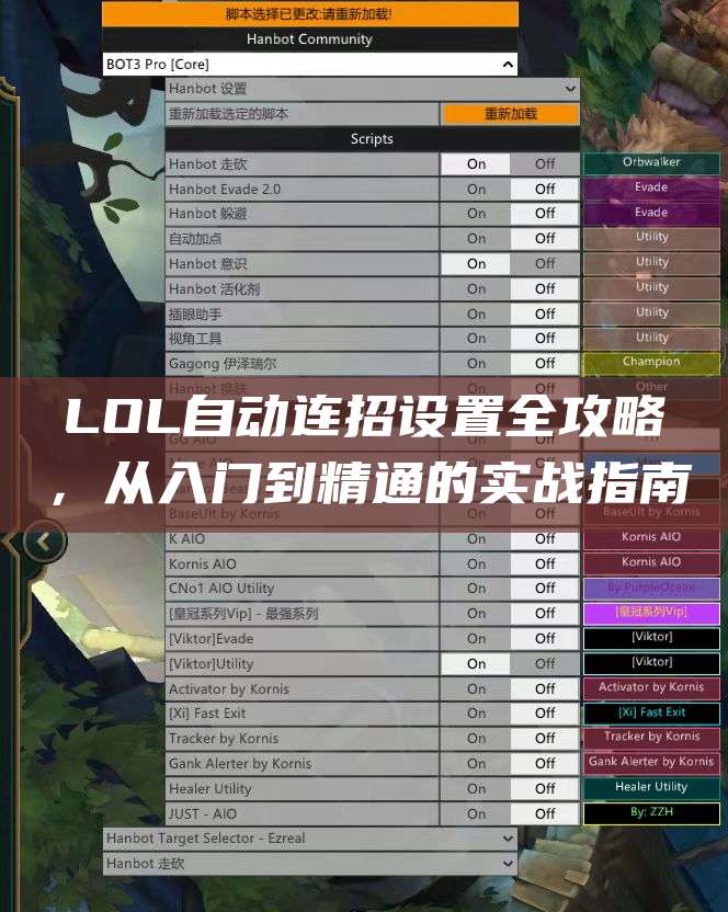 LOL自动连招设置全攻略,从入门到精通的实战指南