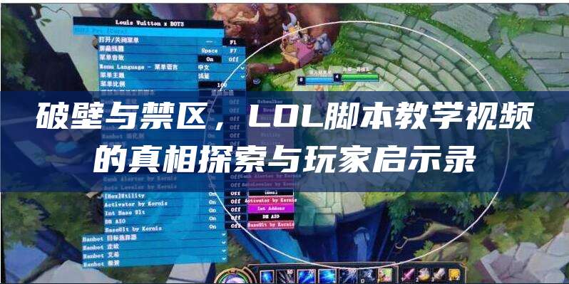破壁与禁区,LOL脚本教学视频的真相探索与玩家启示录
