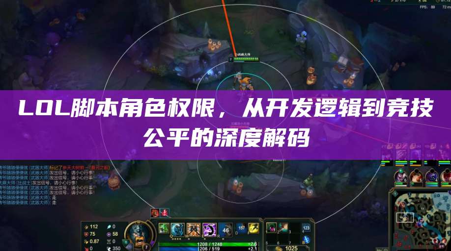 LOL脚本角色权限,从开发逻辑到竞技公平的深度解码